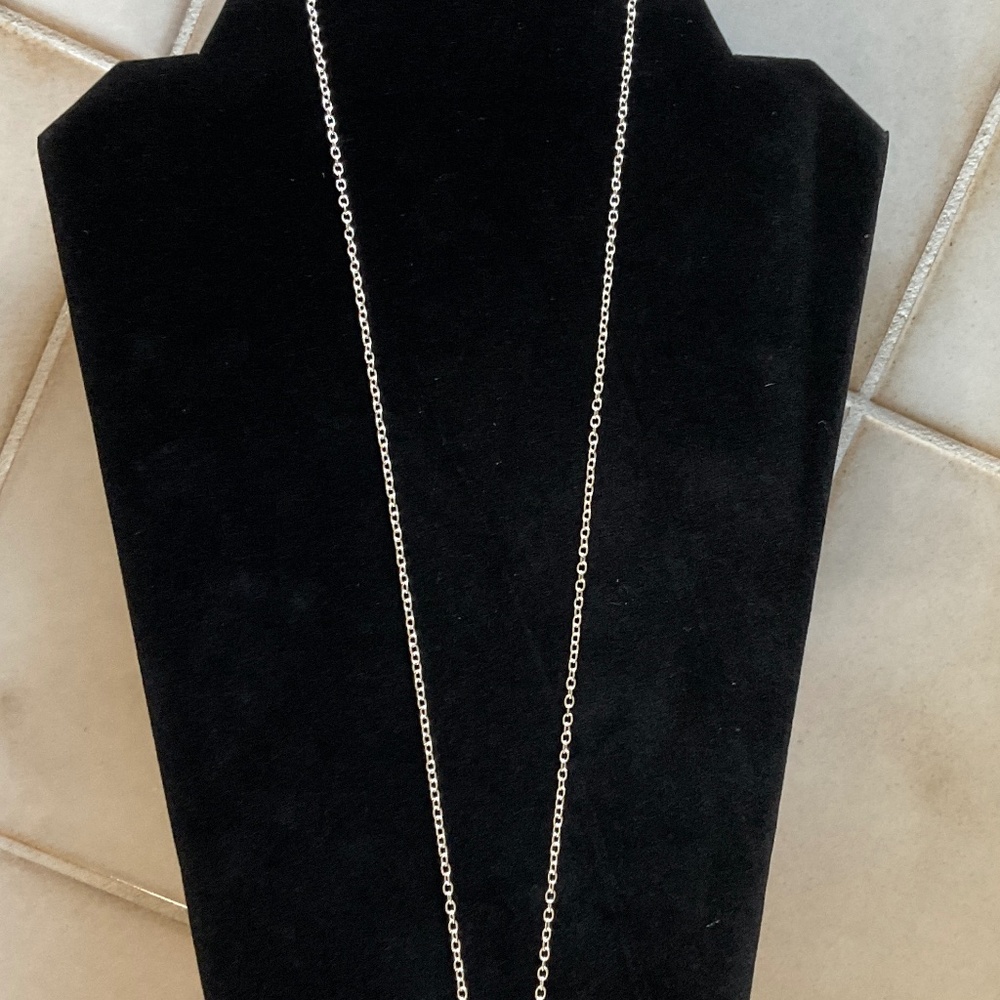 Avon Empowerment Shaky Necklace Silver Hoop Earrings, Blue Infinity Bracelet - Picture 8 of 9